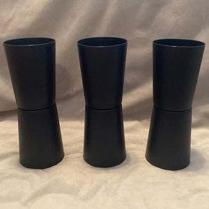 NWT. Mainstays round plastic cups (Six). Microwave & Dishwasher safe. Navy.